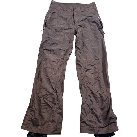 Columbia Ski Pants Womens Medium Brown Titanium Lined Snowboard Omni Tech Flaw* - Picture 1 of 9
